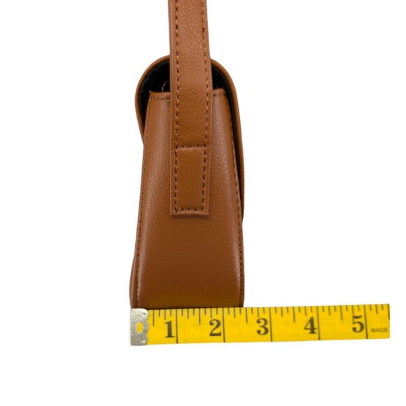 JJ Winters Ivy Crossbody Leather Bag Caramel Brown Purse Adjustable Strap - Picture 14 of 16